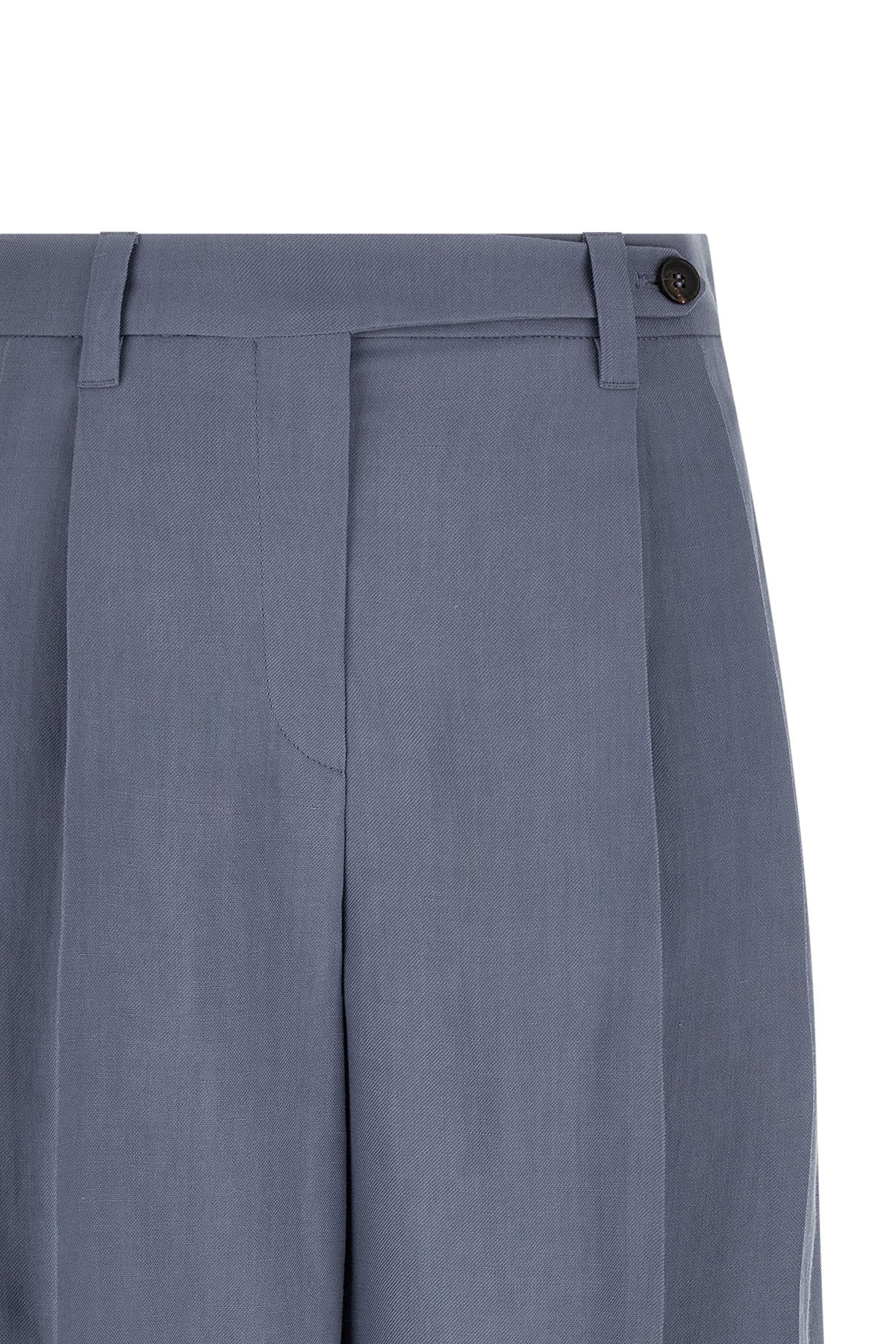 sartorial bermuda shorts in viscose and linen fluid twill