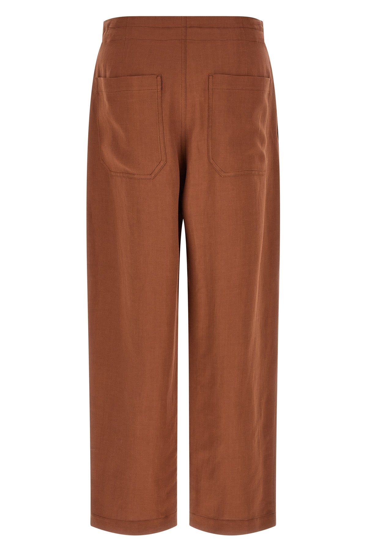 BRUNELLO CUCINELLI 40 tailored track viscose and linen fluid twill pants