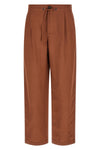 tailored track viscose and linen fluid twill pants