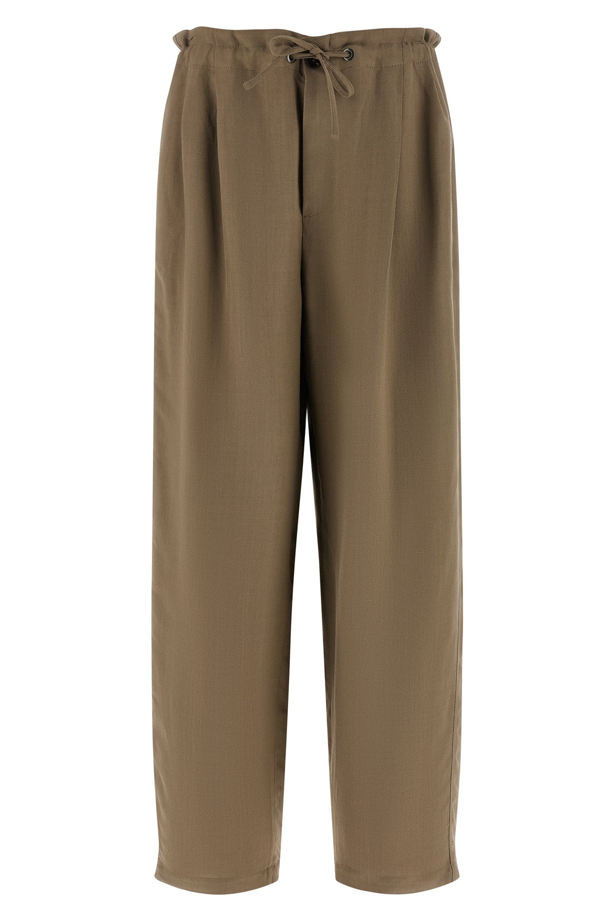 BRUNELLO CUCINELLI 38 tailored track viscose and linen fluid twill pants