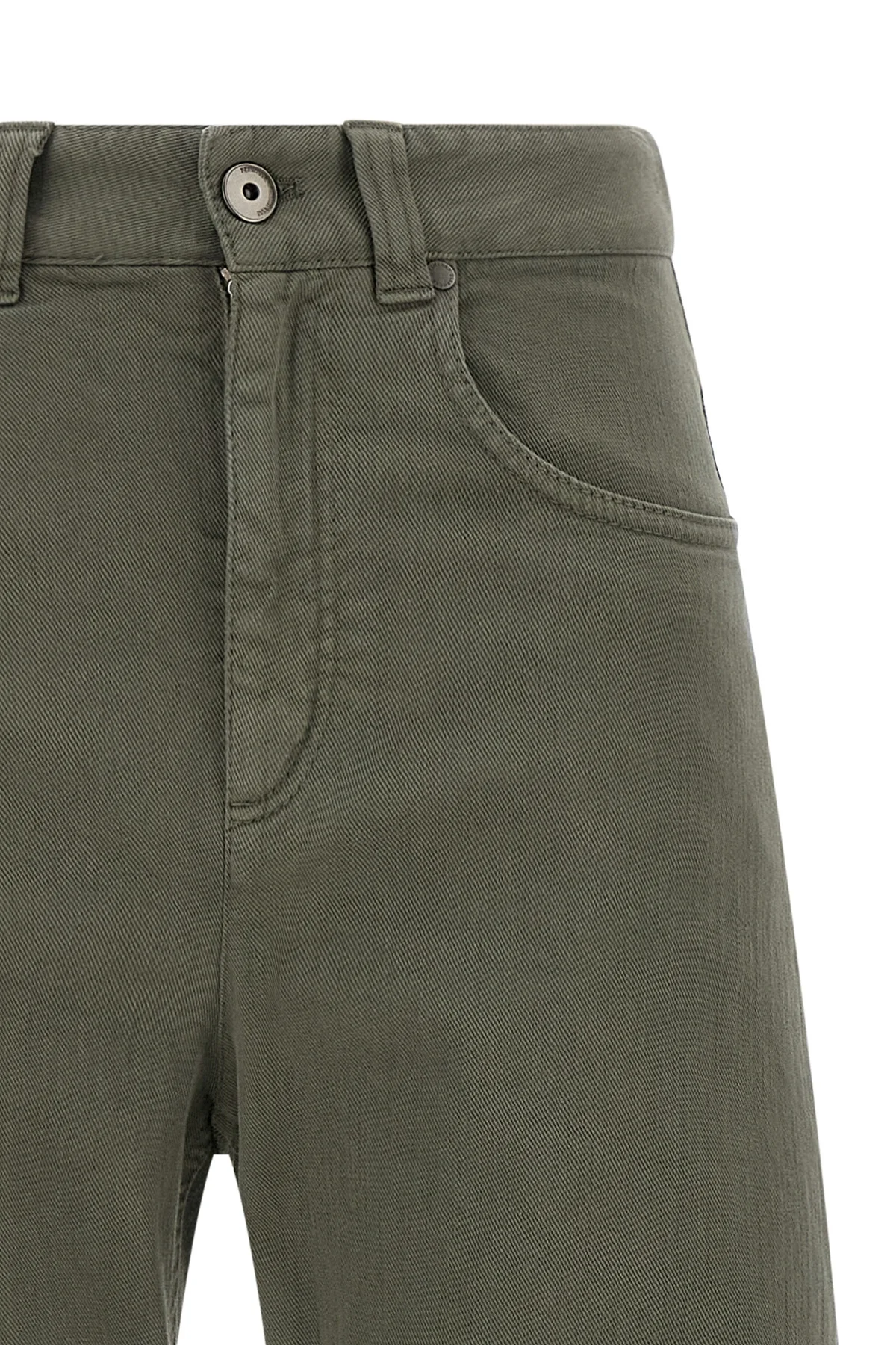 brunello cucinelli stretch cotton jeans define a wide-leg silhouette
