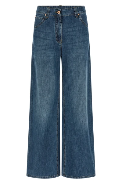 light stonewashed cotton denim jeans
