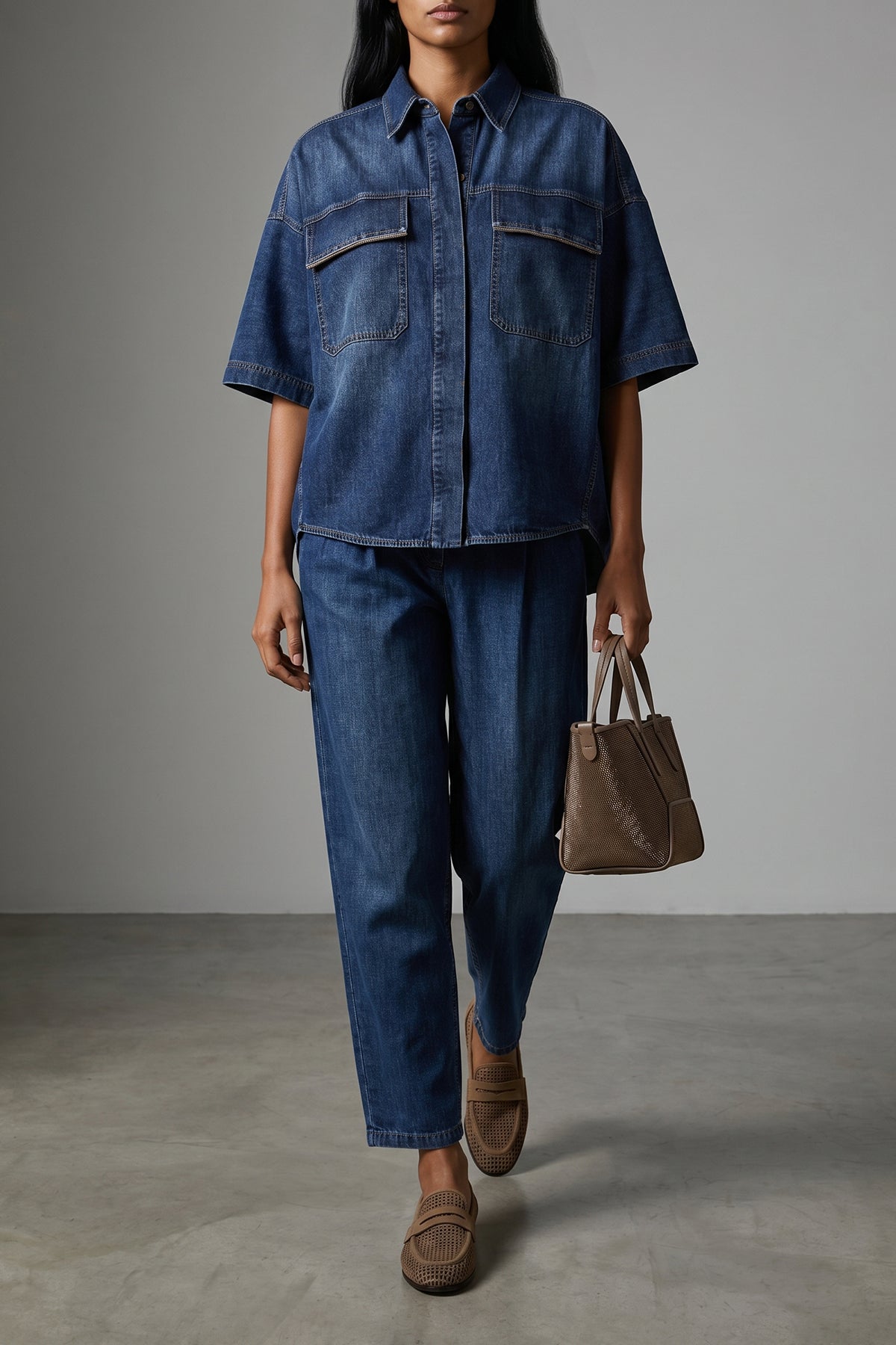 BRUNELLO CUCINELLI M lightweight denim shirt
