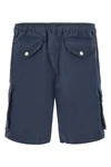 cargo bermuda shorts in flamed cotton and linen drill