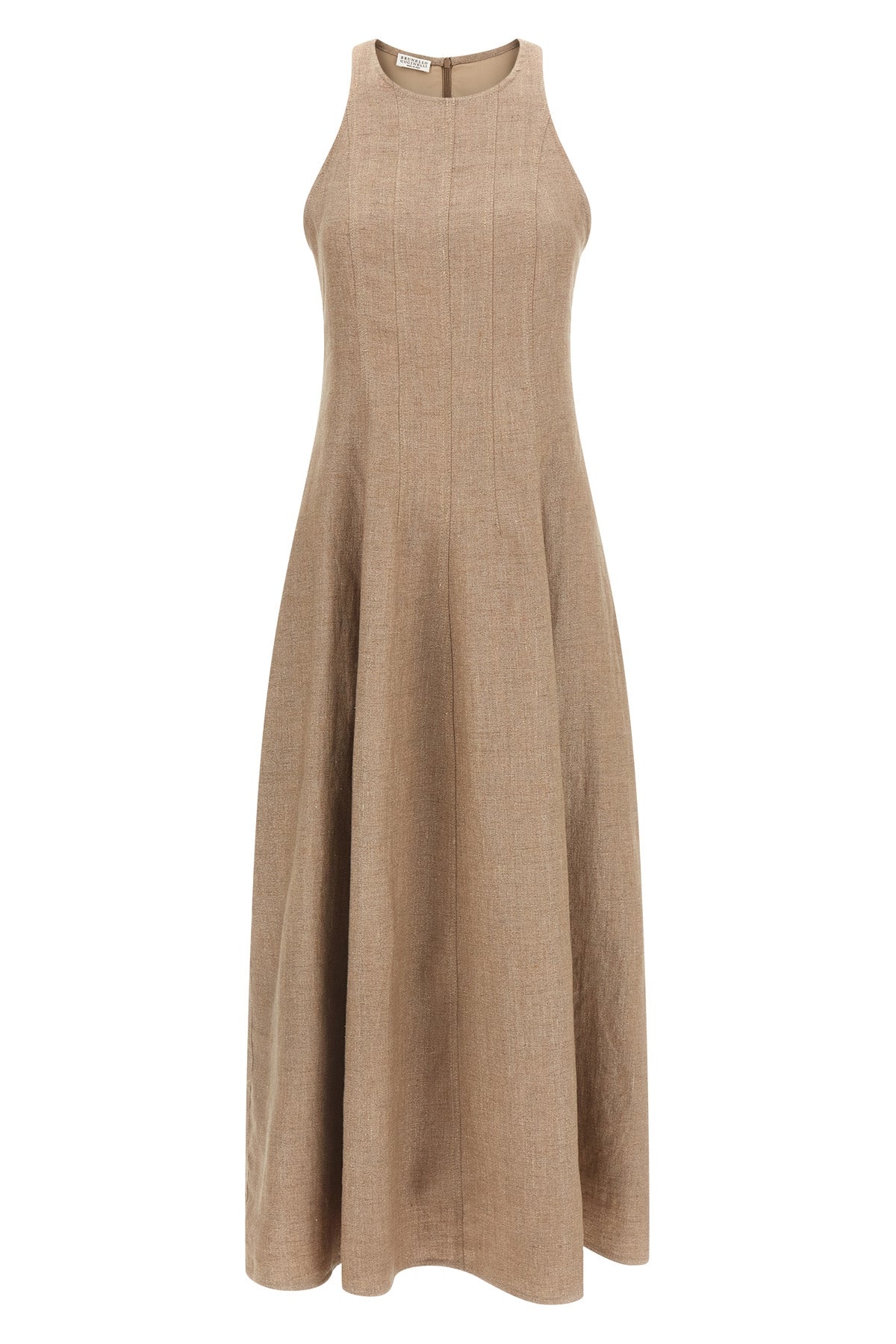 BRUNELLO CUCINELLI L long dress in linen sparkling twill woven
