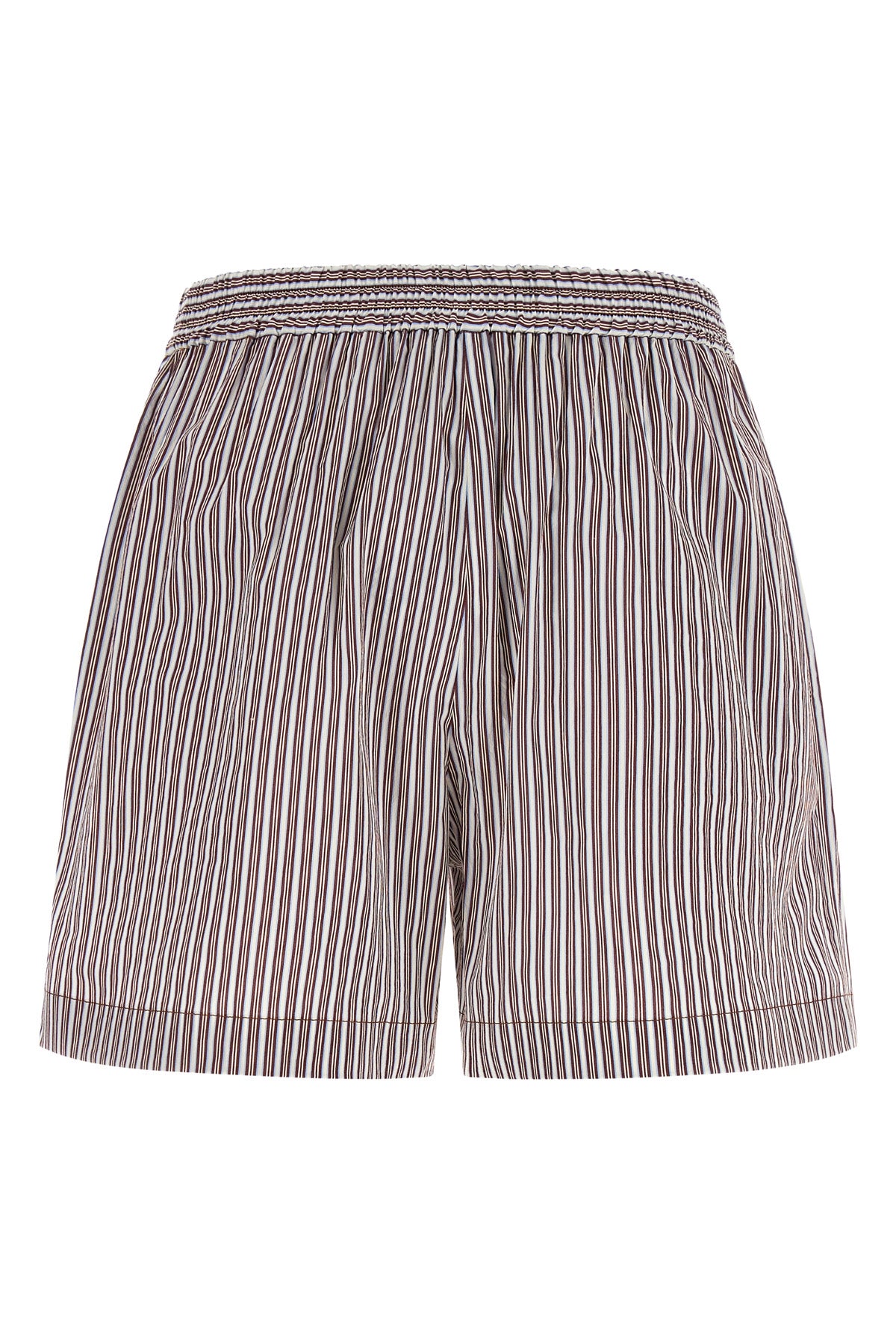 BRUNELLO CUCINELLI L pyjama shorts in cotton poplin and striped silk