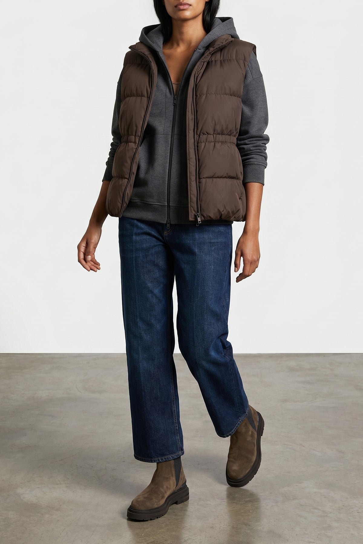 BRUNELLO CUCINELLI L lightweight stretch cotton mélange hoodie