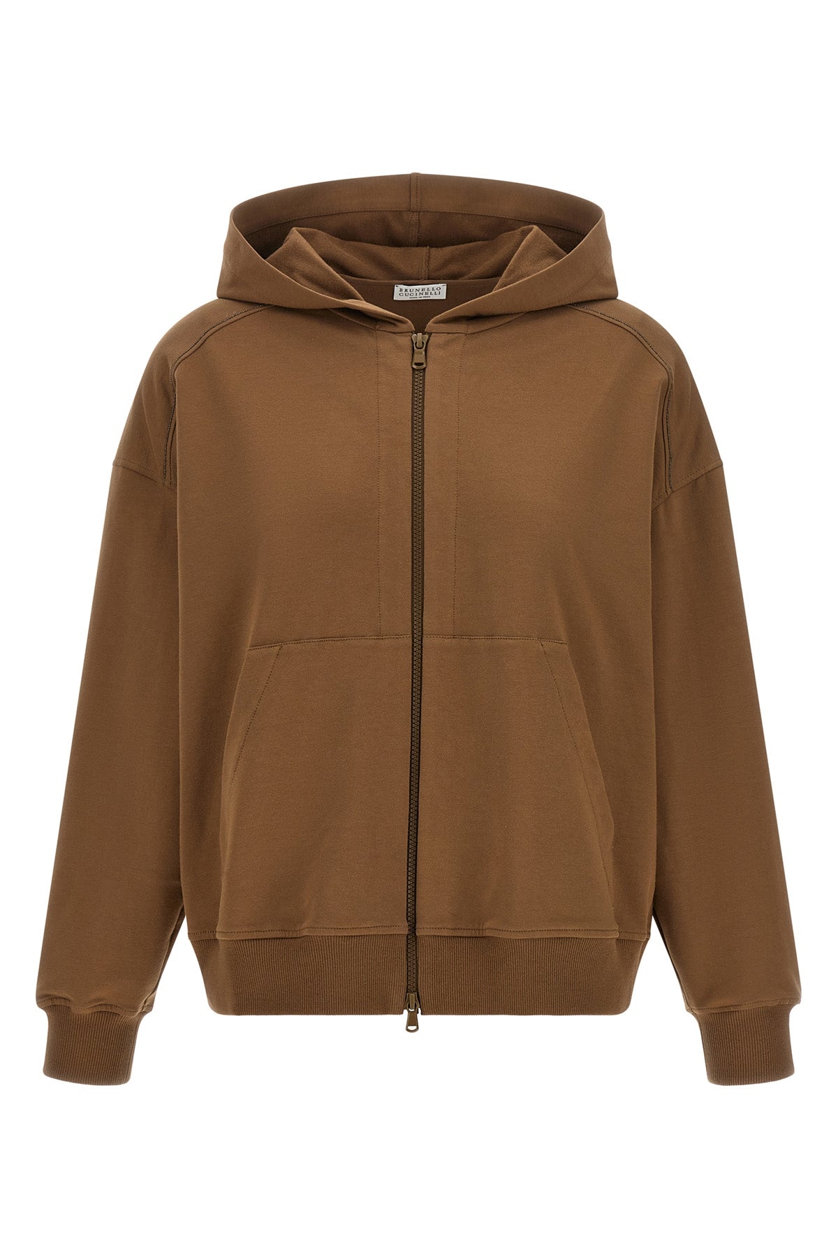 BRUNELLO CUCINELLI L lightweight stretch cotton hoodie