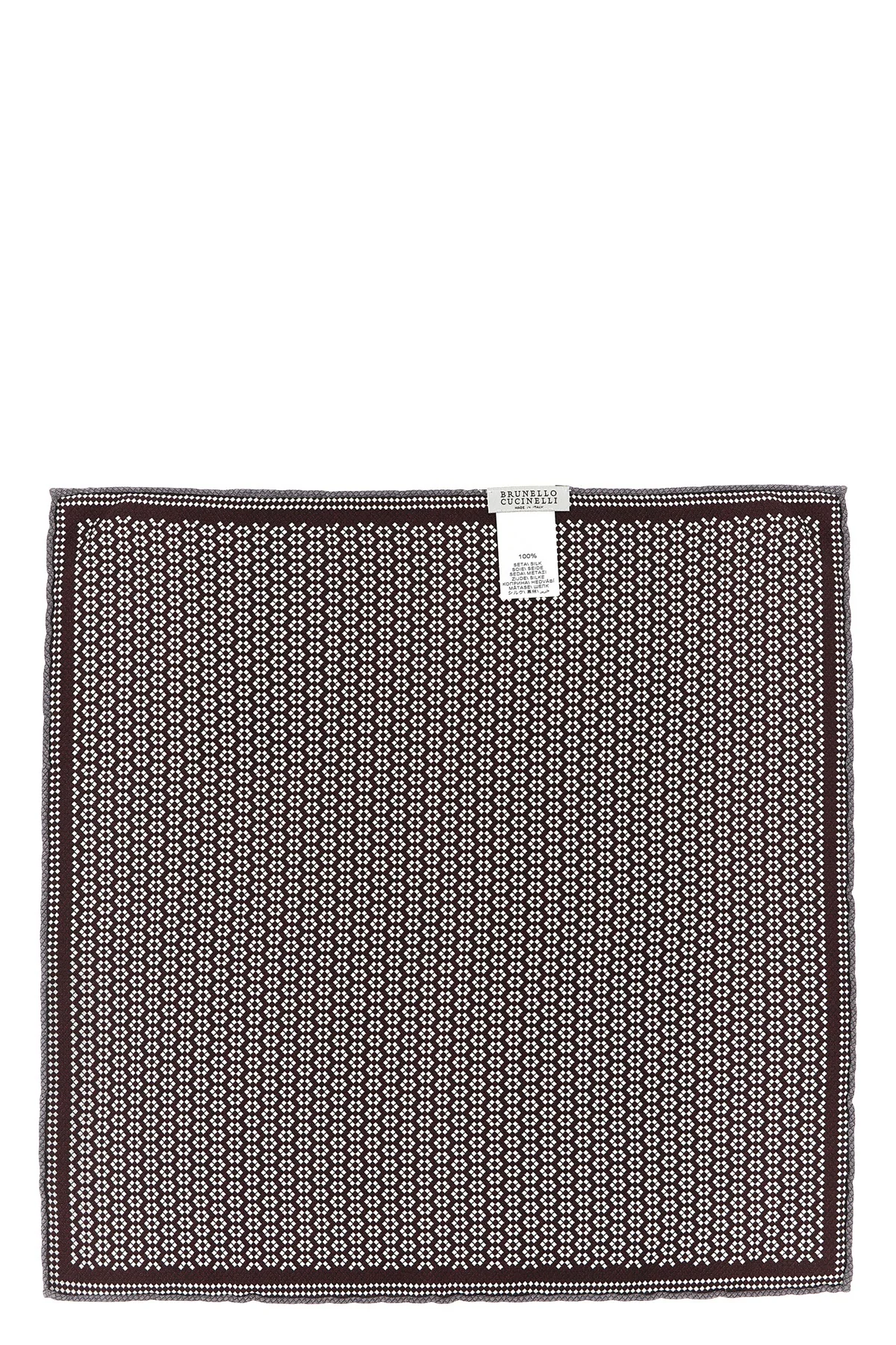 BRUNELLO CUCINELLI OS brunello cucinellis double-sided pocket square in silk