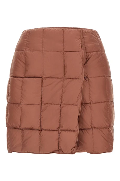 mini plahta quilted nylon skirt