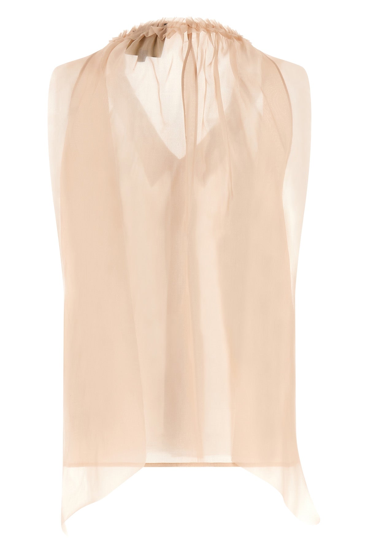 MAISON JEJIA 40 brooks semi-transparent silk top