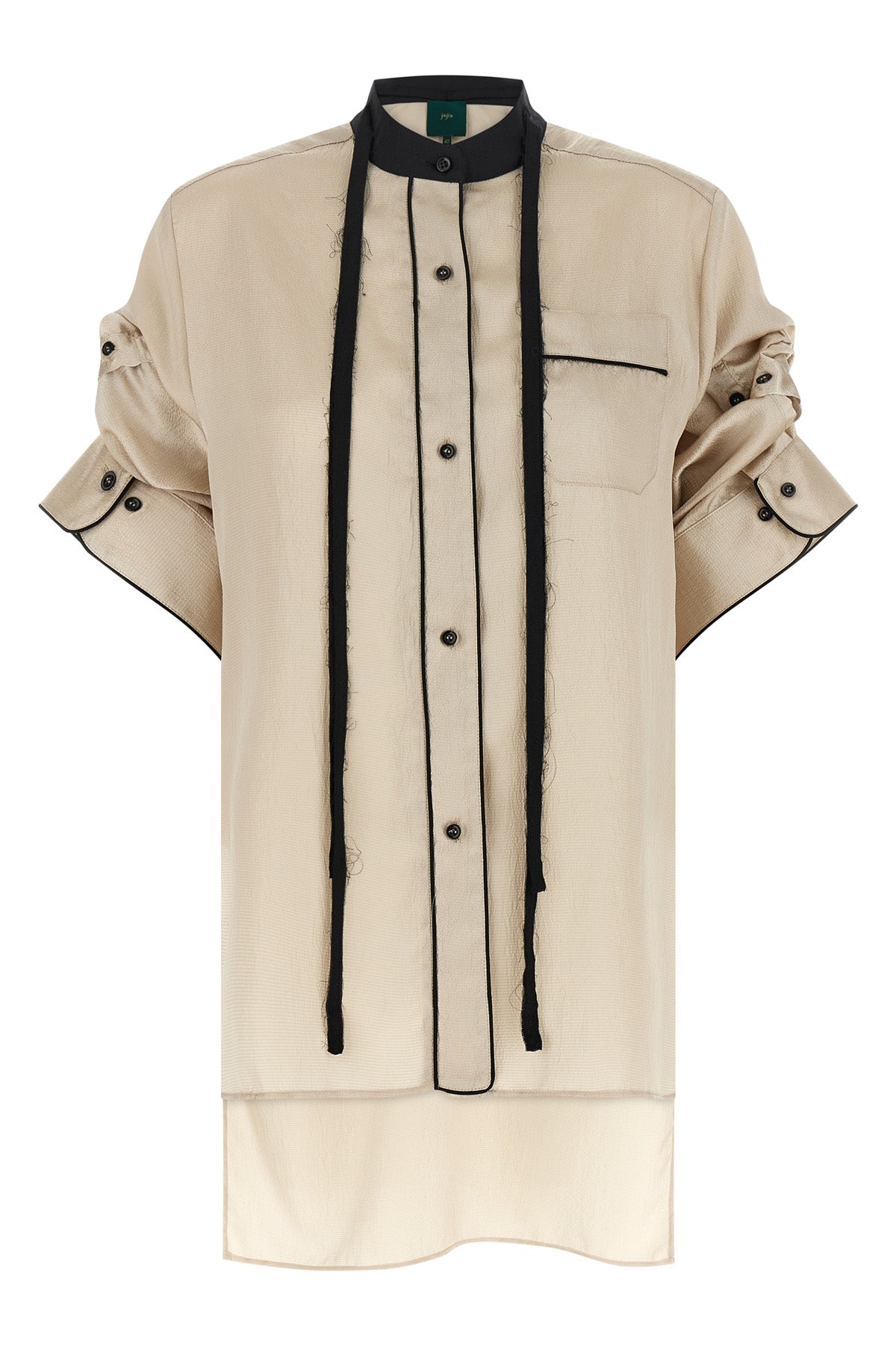 MAISON JEJIA 40 berta shirt in crinkled satin-effect fabric