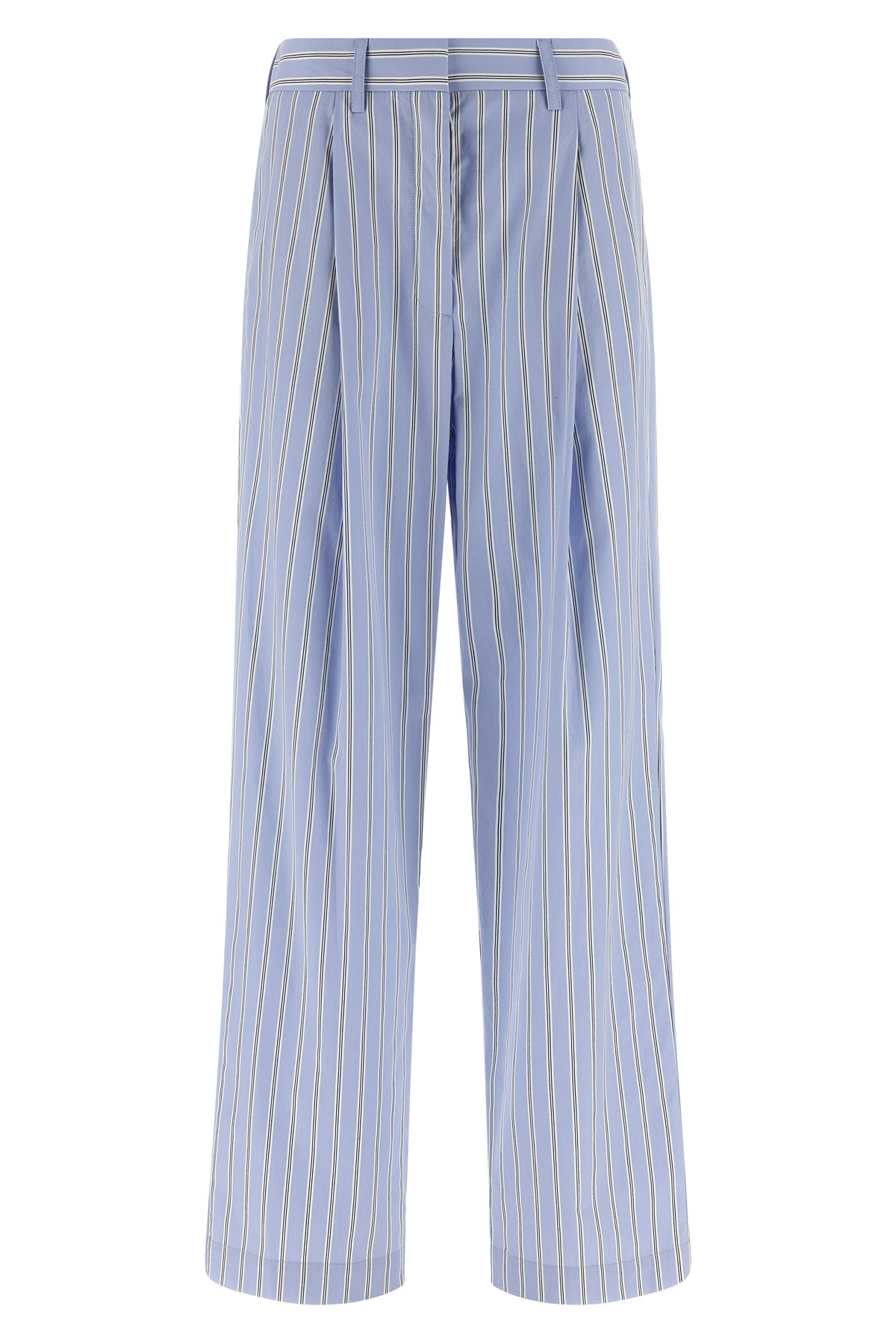 sally striped cotton poplin pants