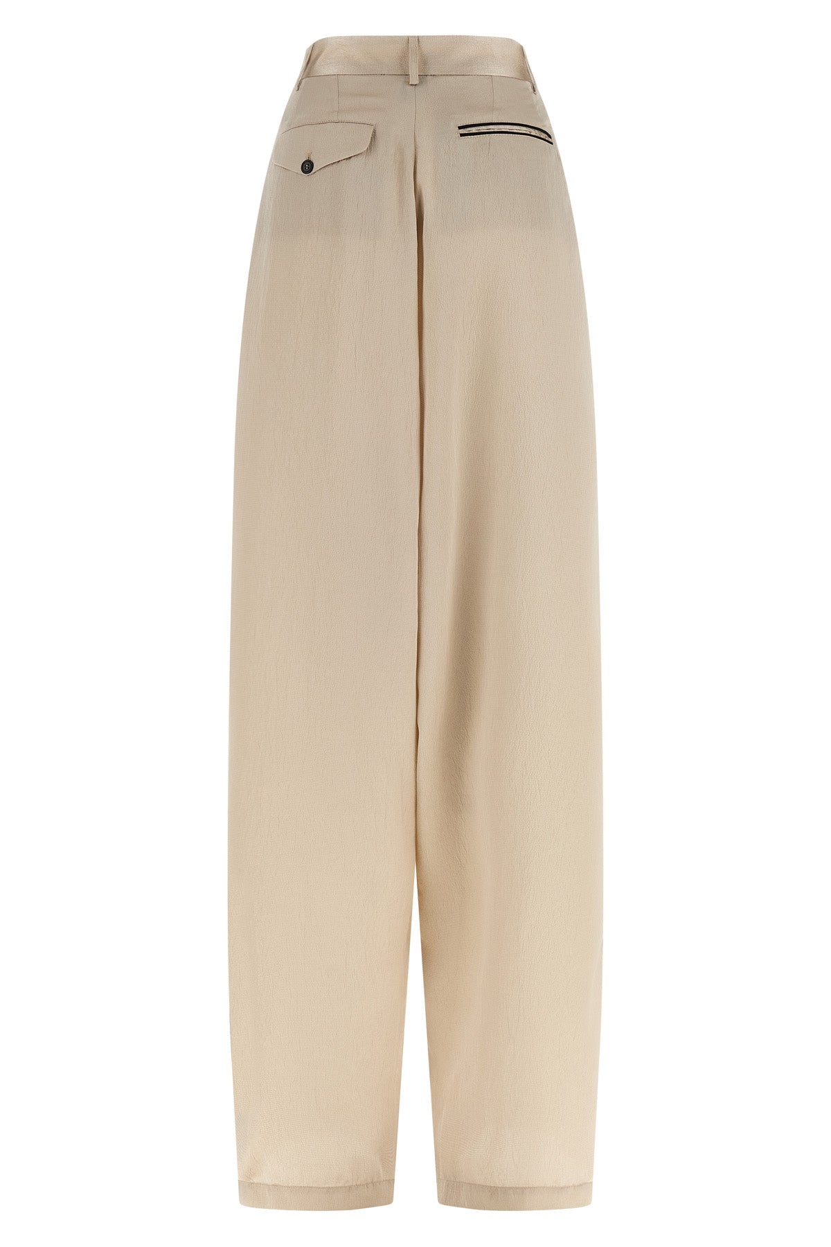 MAISON JEJIA 38 elsa crinkled satin-effect fabric pants
