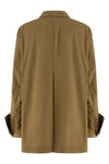 birkin single-breasted deconstructed cotton blazer