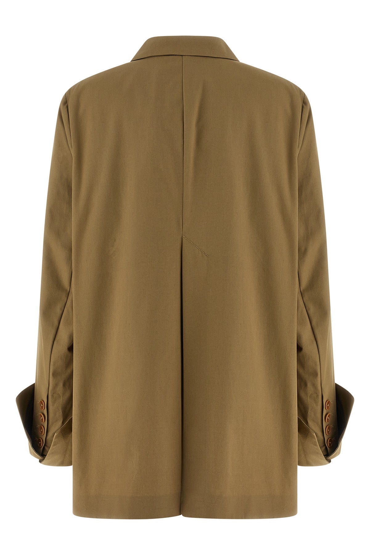 birkin single-breasted deconstructed cotton blazer