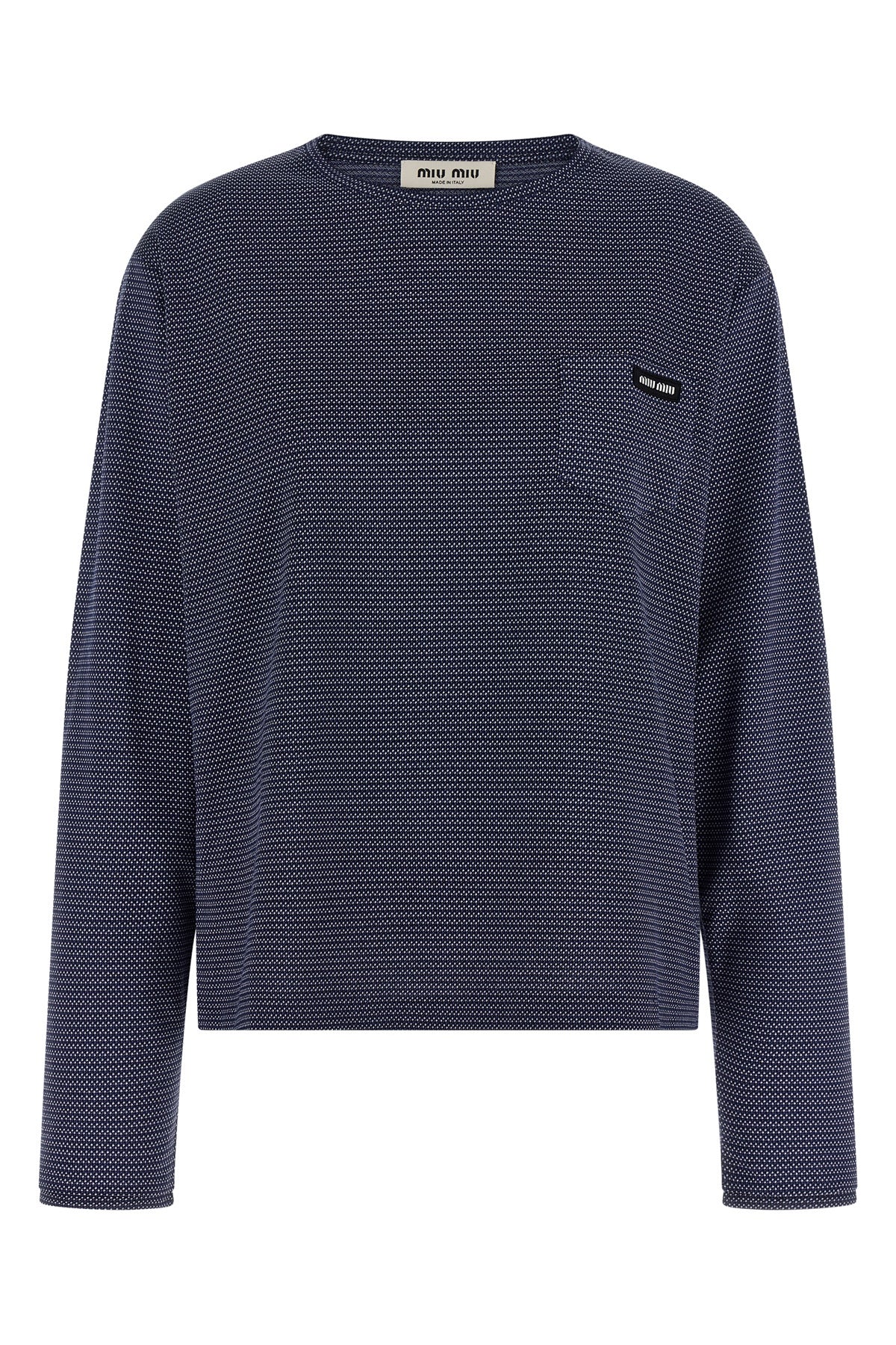 MIU MIU S striped jacquard jersey t-shirt