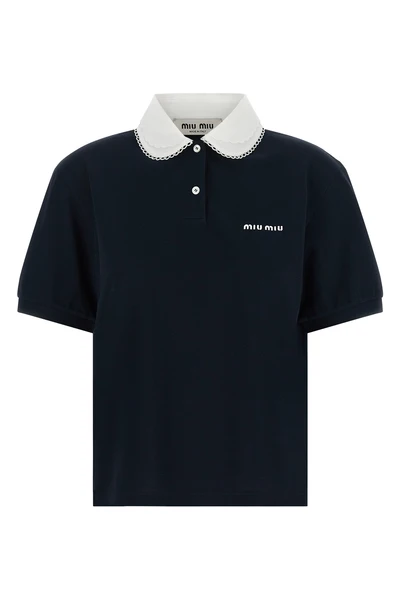 the miu miu cotton piqué polo shirt redefines casual dress codes through meticul
