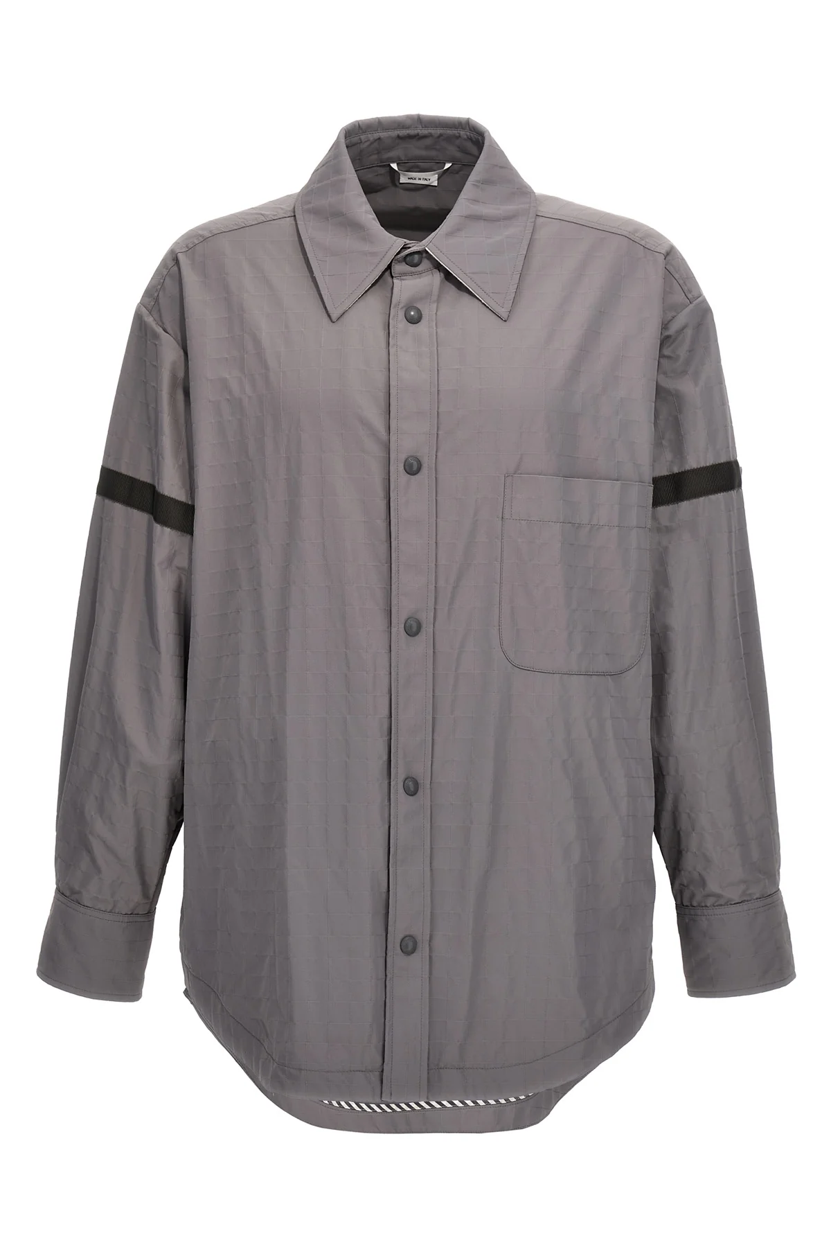 THOM BROWNE 1 snap front ripstop nylon overshirt