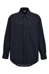 snap front ripstop nylon overshirt