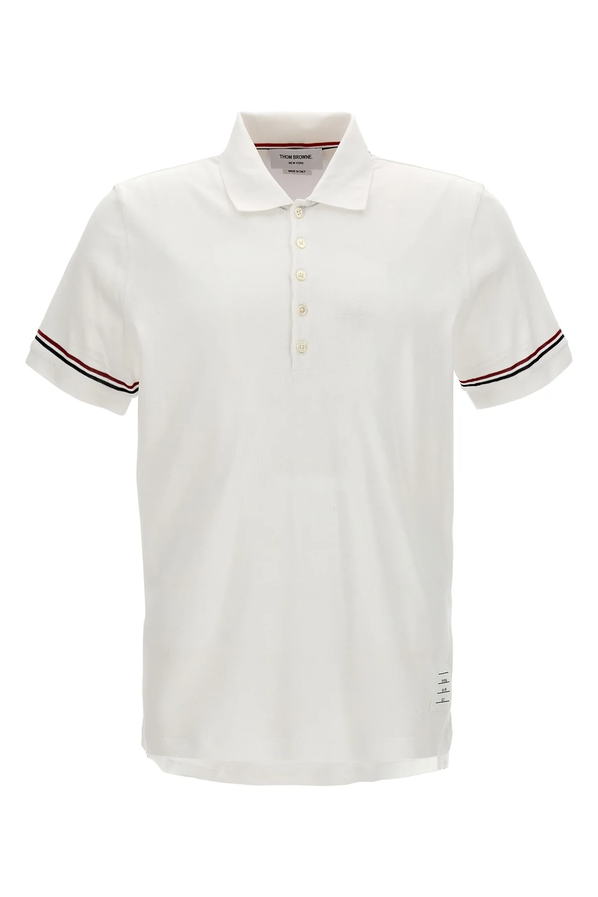 THOM BROWNE 4 piqué cotton polo shirt