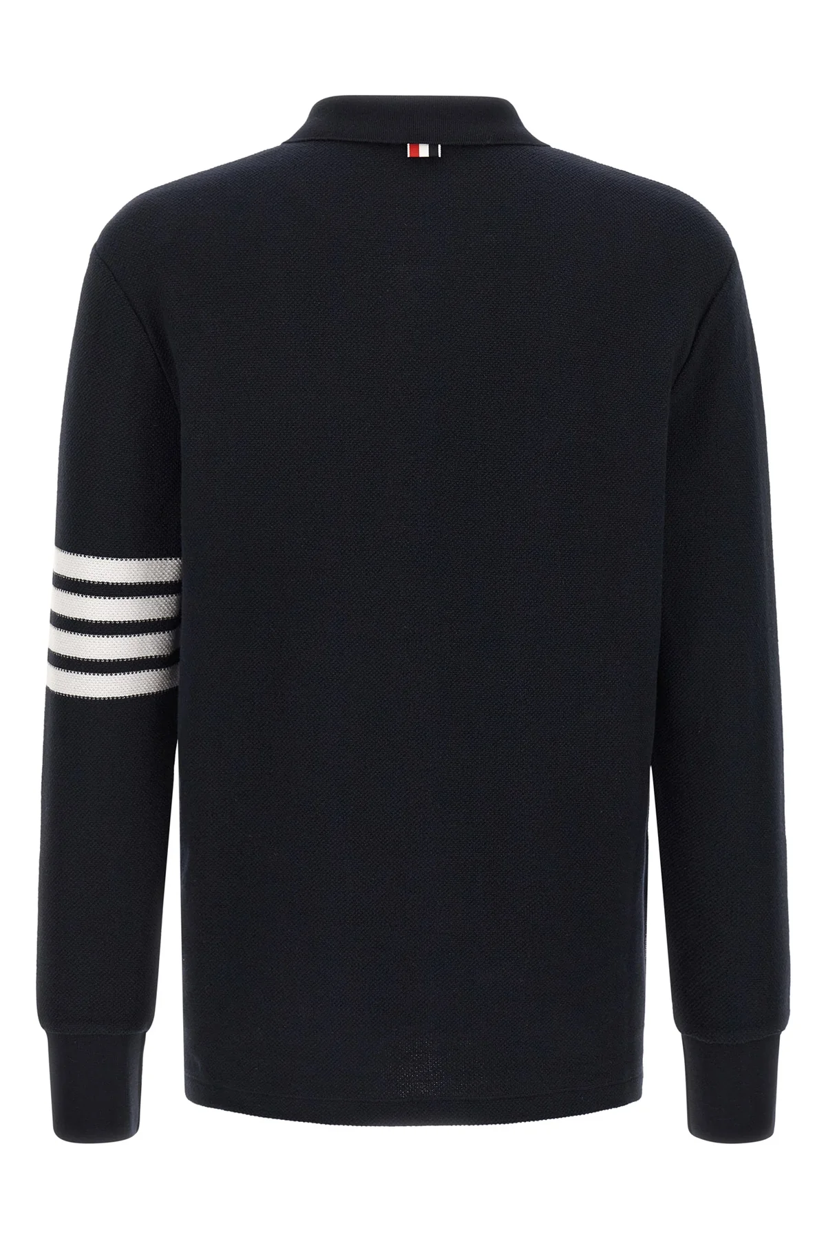 textured piqué cotton polo shirt