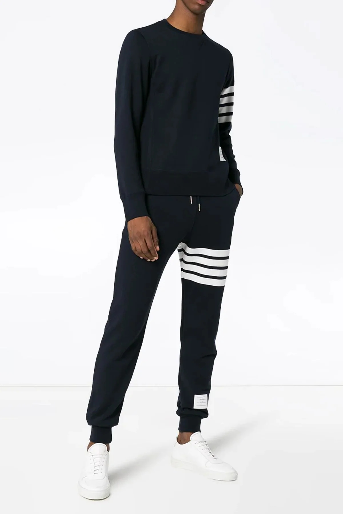 THOM BROWNE 1 4 bar cotton joggers