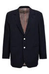 single-breasted wool seersucker blazer