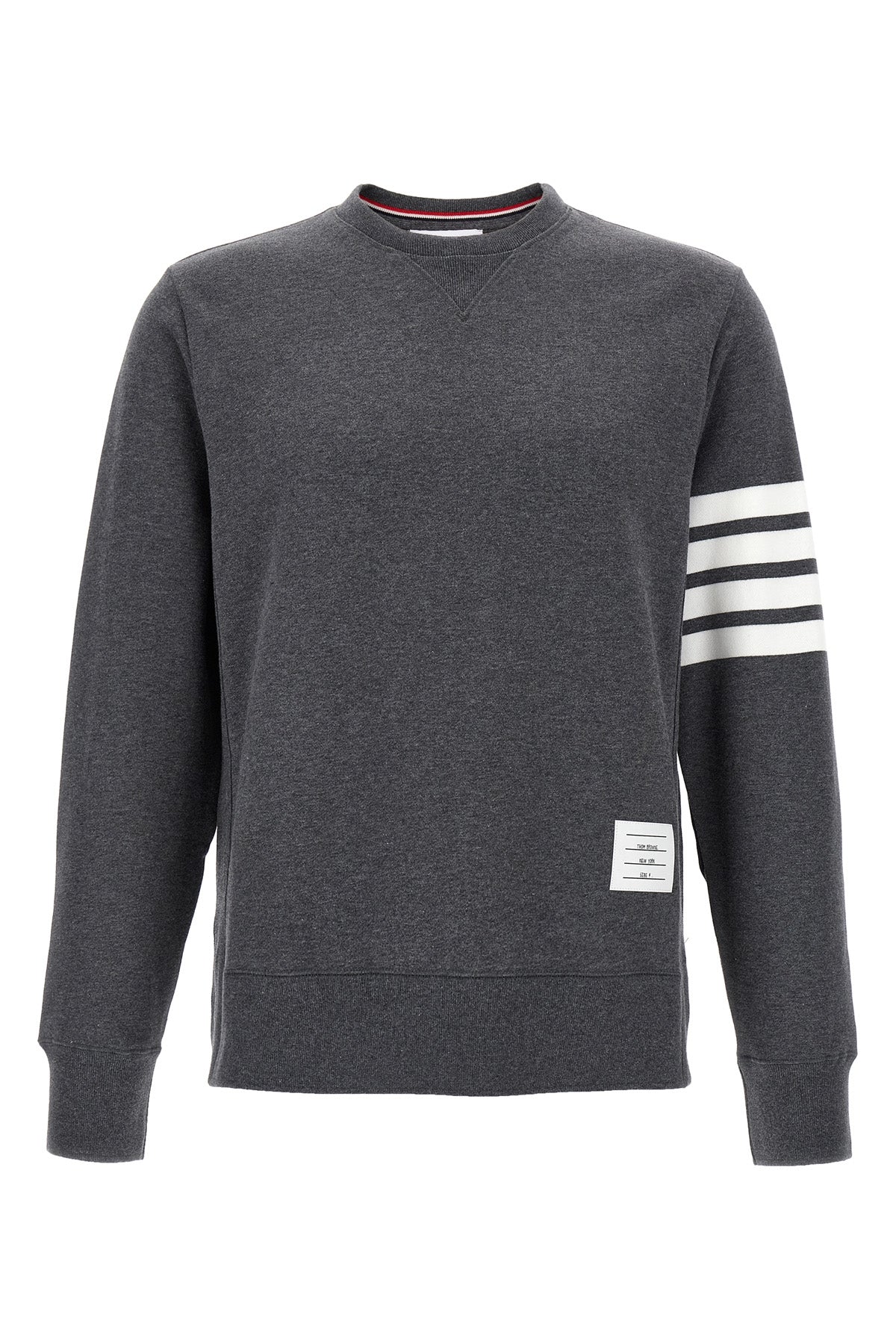 THOM BROWNE 2 classic loopback 4-bar brushed cotton sweatshirt