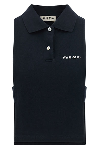 polo top in lightweight cotton piquet