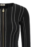 the elisabetta franchi cardigan stands out for a sartorial construction defined