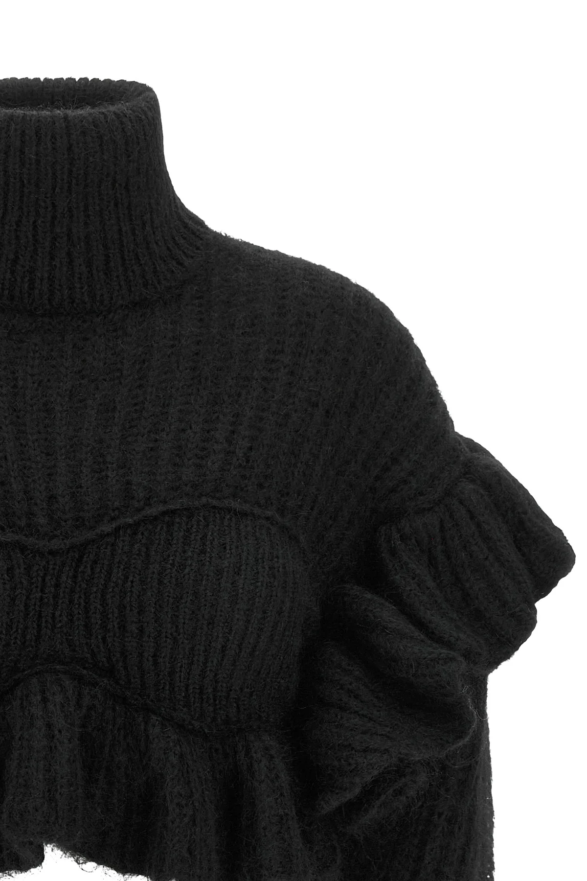 the elisabetta franchi sweater redefines the volumes of contemporary knitwear th