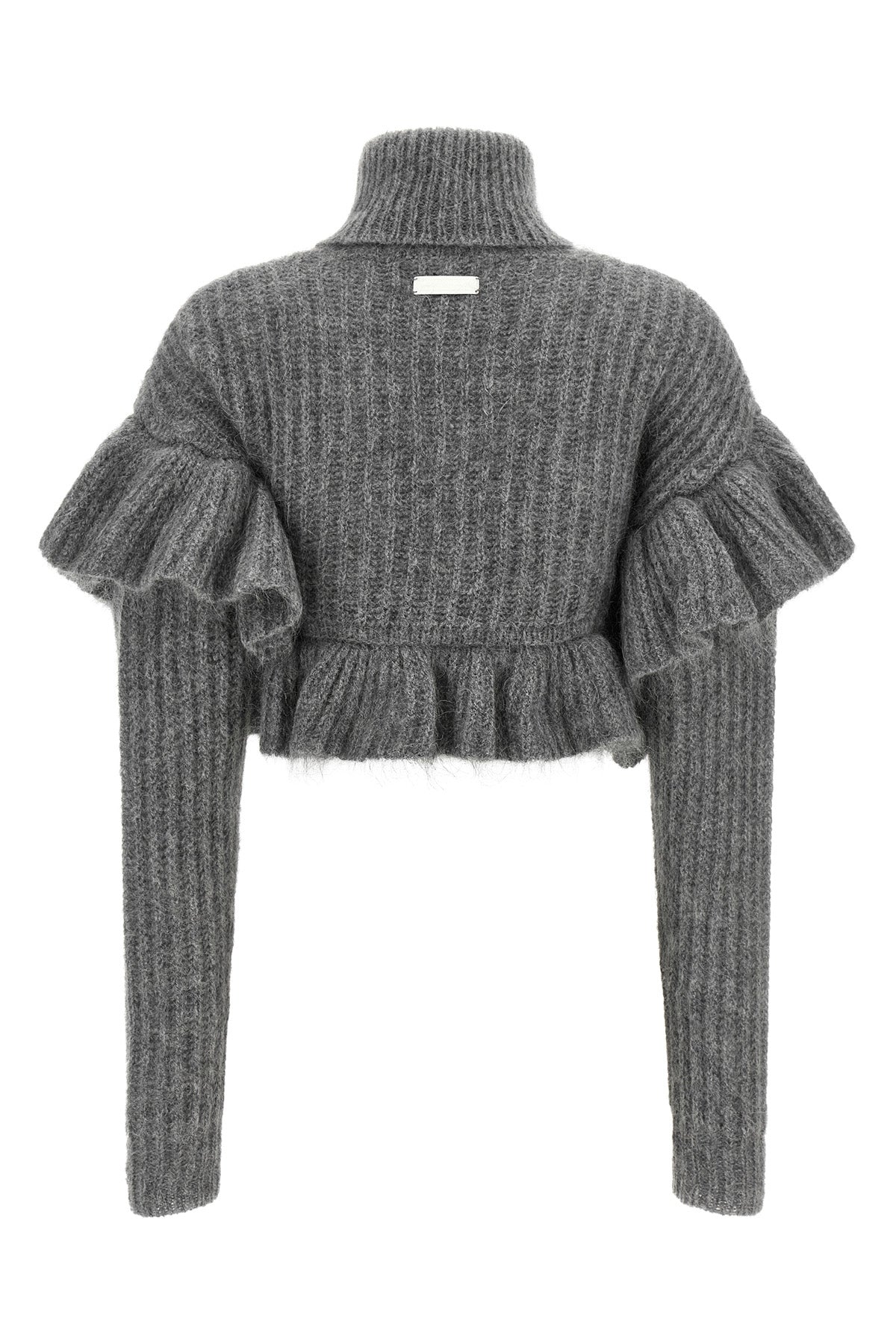 ELISABETTA FRANCHI 38 the elisabetta franchi cropped sweater redefines knitwear through a sculptural c