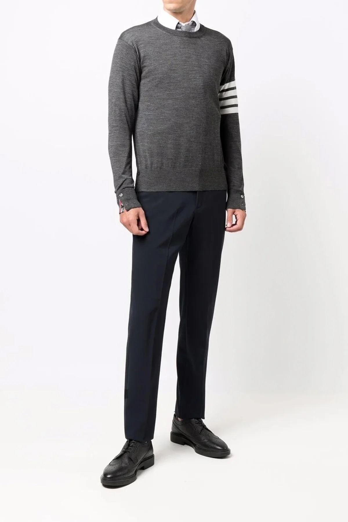 THOM BROWNE 2 4 bar merino wool sweater