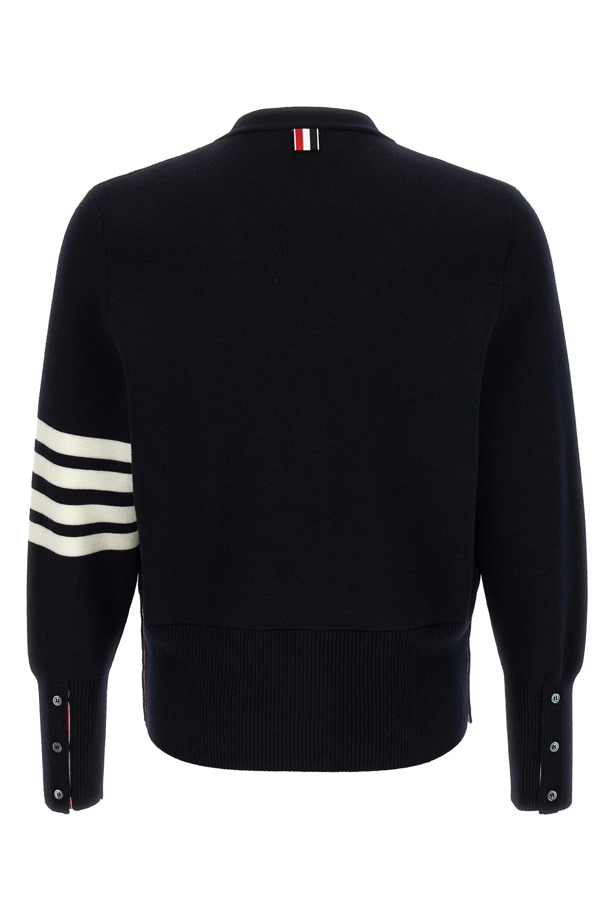 THOM BROWNE 1 milan stitch virgin wool cardigan