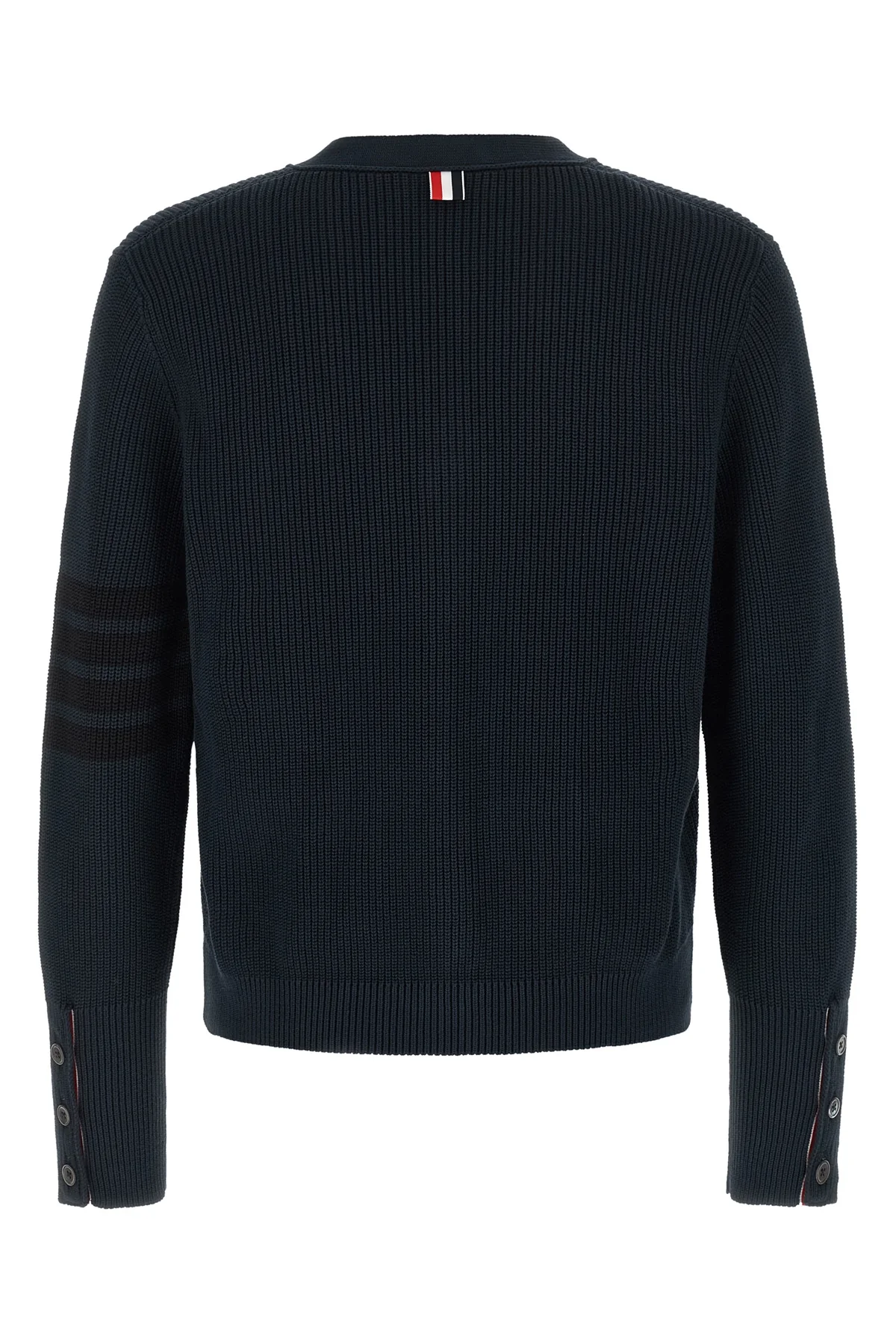THOM BROWNE 2 garment dye cotton knit cardigan