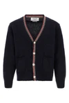the thom browne cardigan in a fine wool and mohair blend