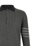 the thom browne 2-in-1 trompe loeil long-sleeve polo shirt
