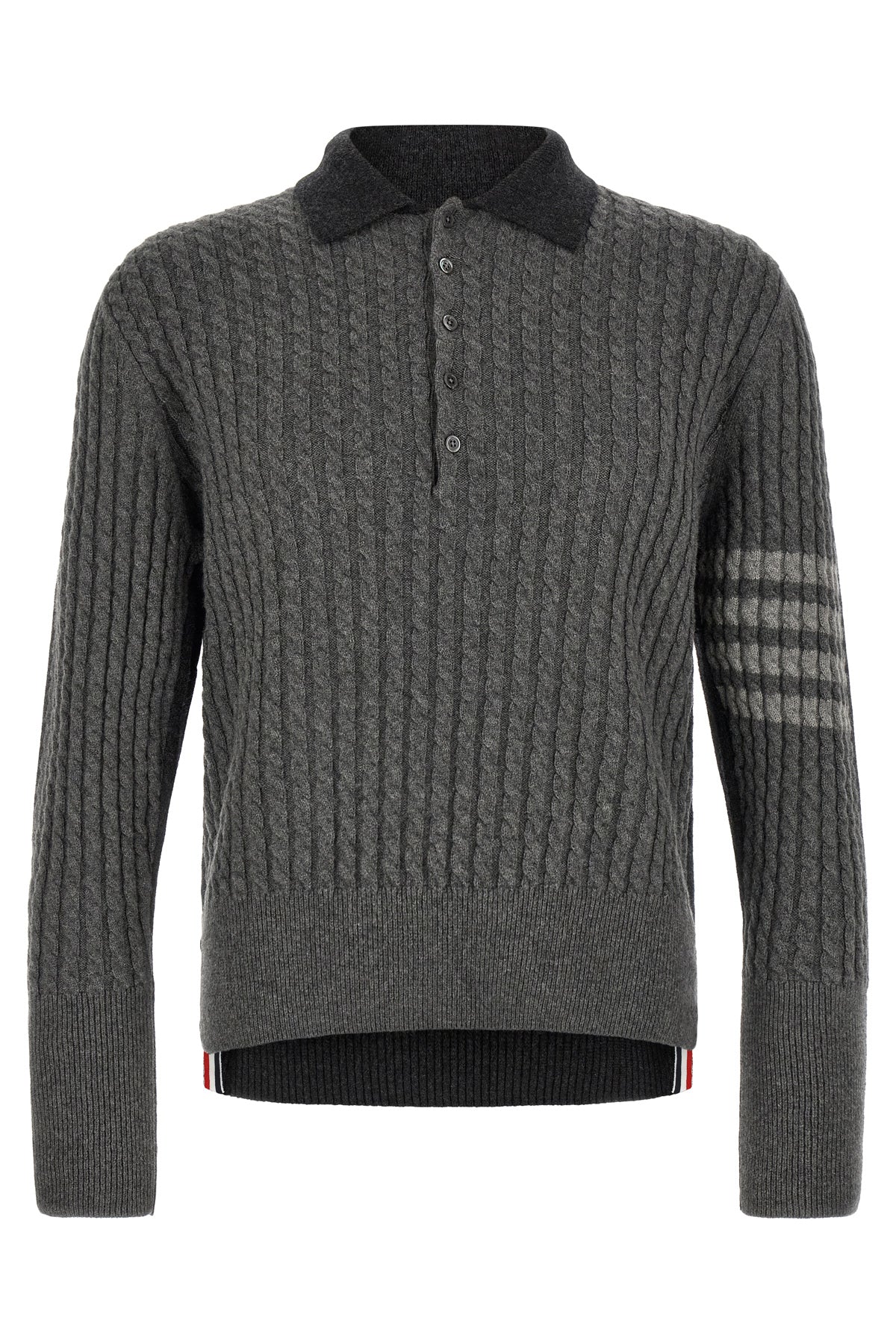 the thom browne 2-in-1 trompe loeil long-sleeve polo shirt