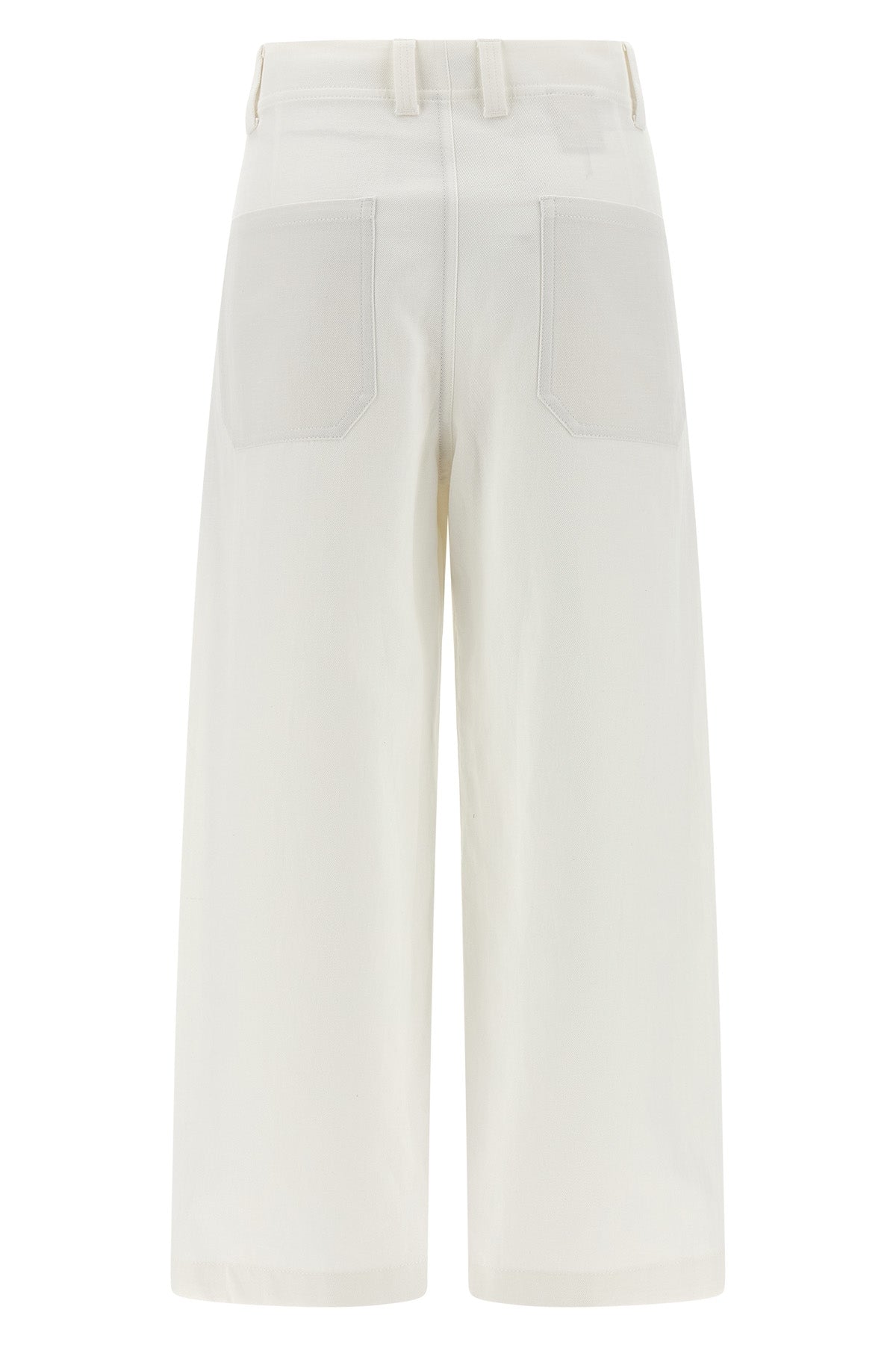 BRUNELLO CUCINELLI 36 chino crop cotton and linen gabardine trousers