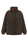 reversible down jacket in plain tec