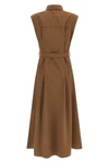 techno cotton texture midi dress