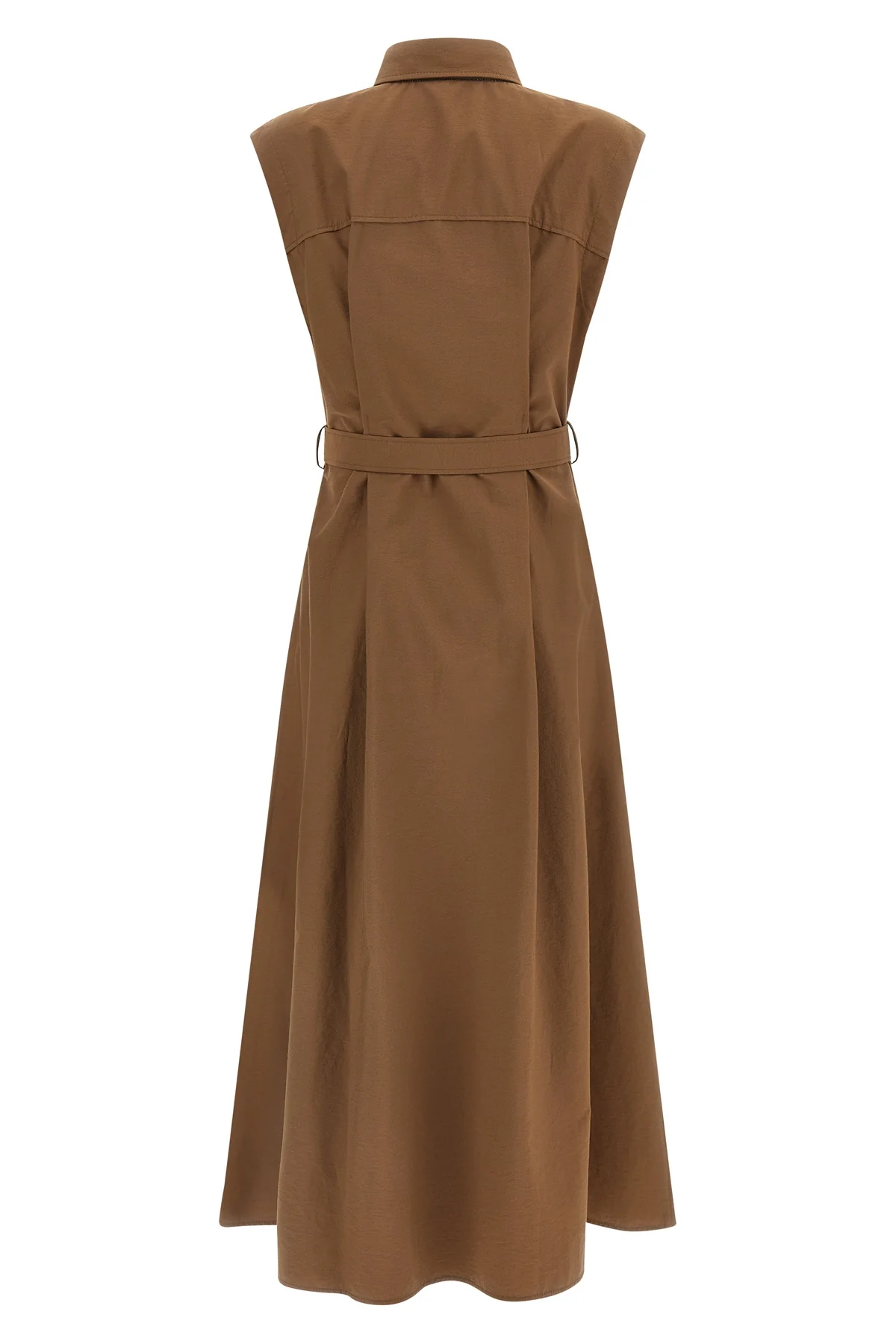 techno cotton texture midi dress