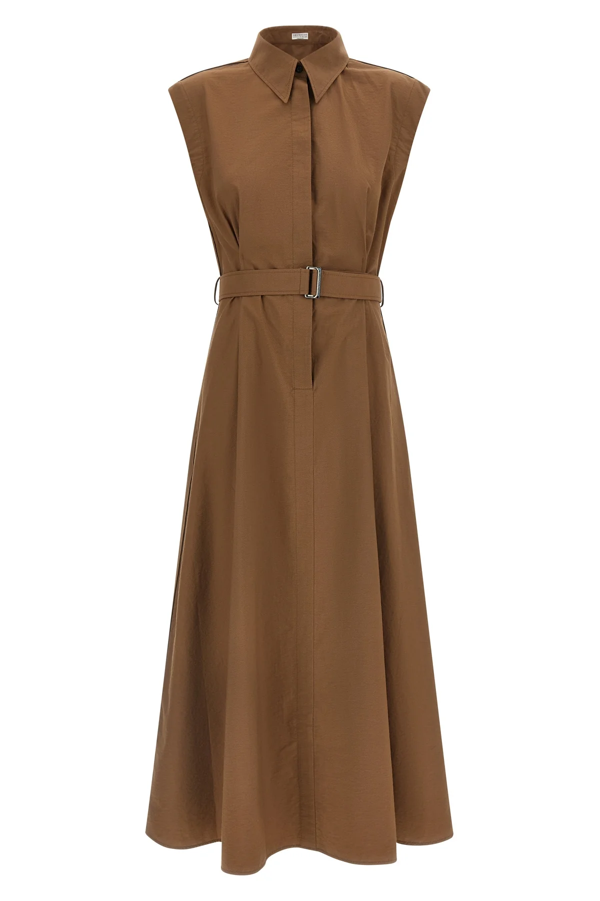 techno cotton texture midi dress