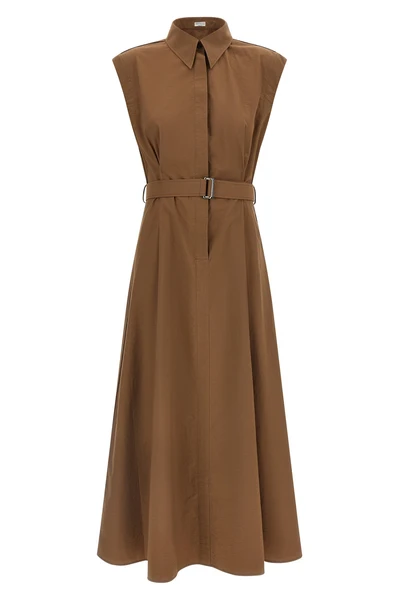 techno cotton texture midi dress