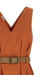twill mini dress techno cotton texture