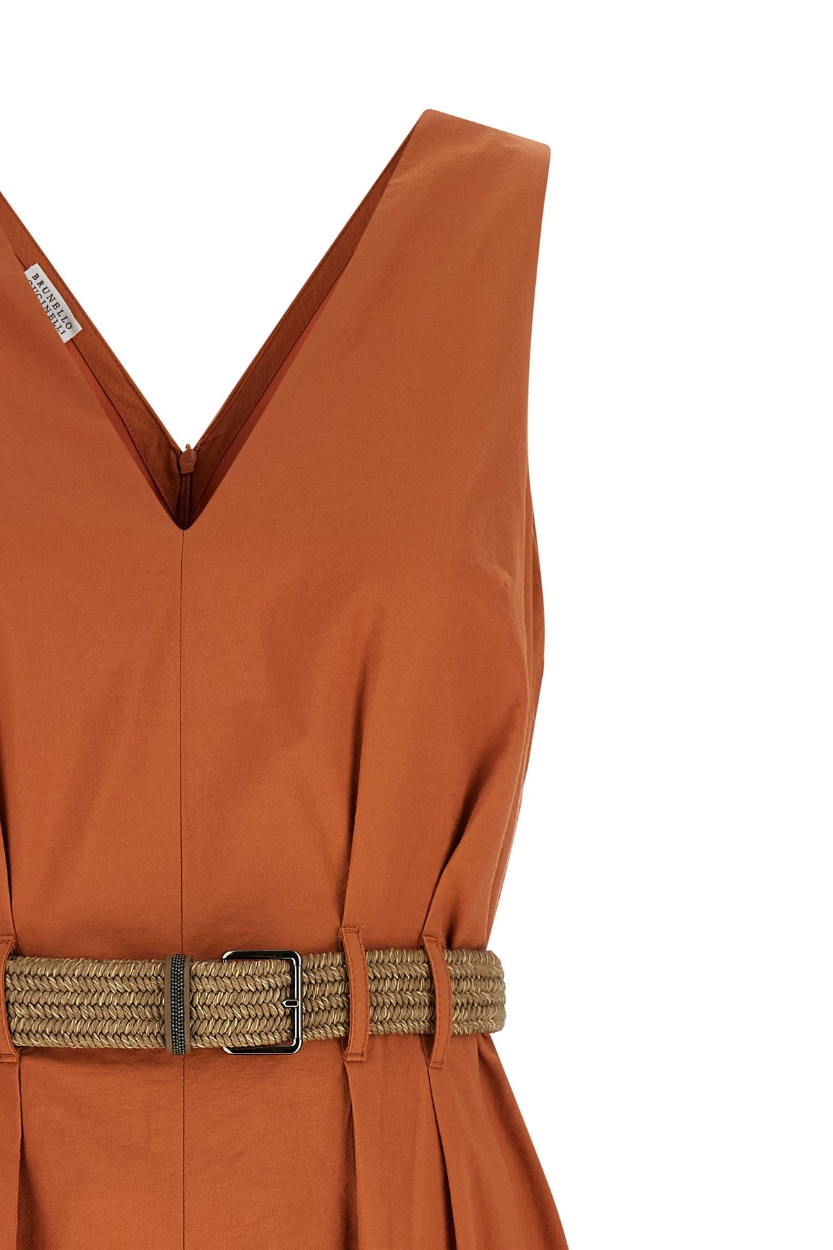 twill mini dress techno cotton texture