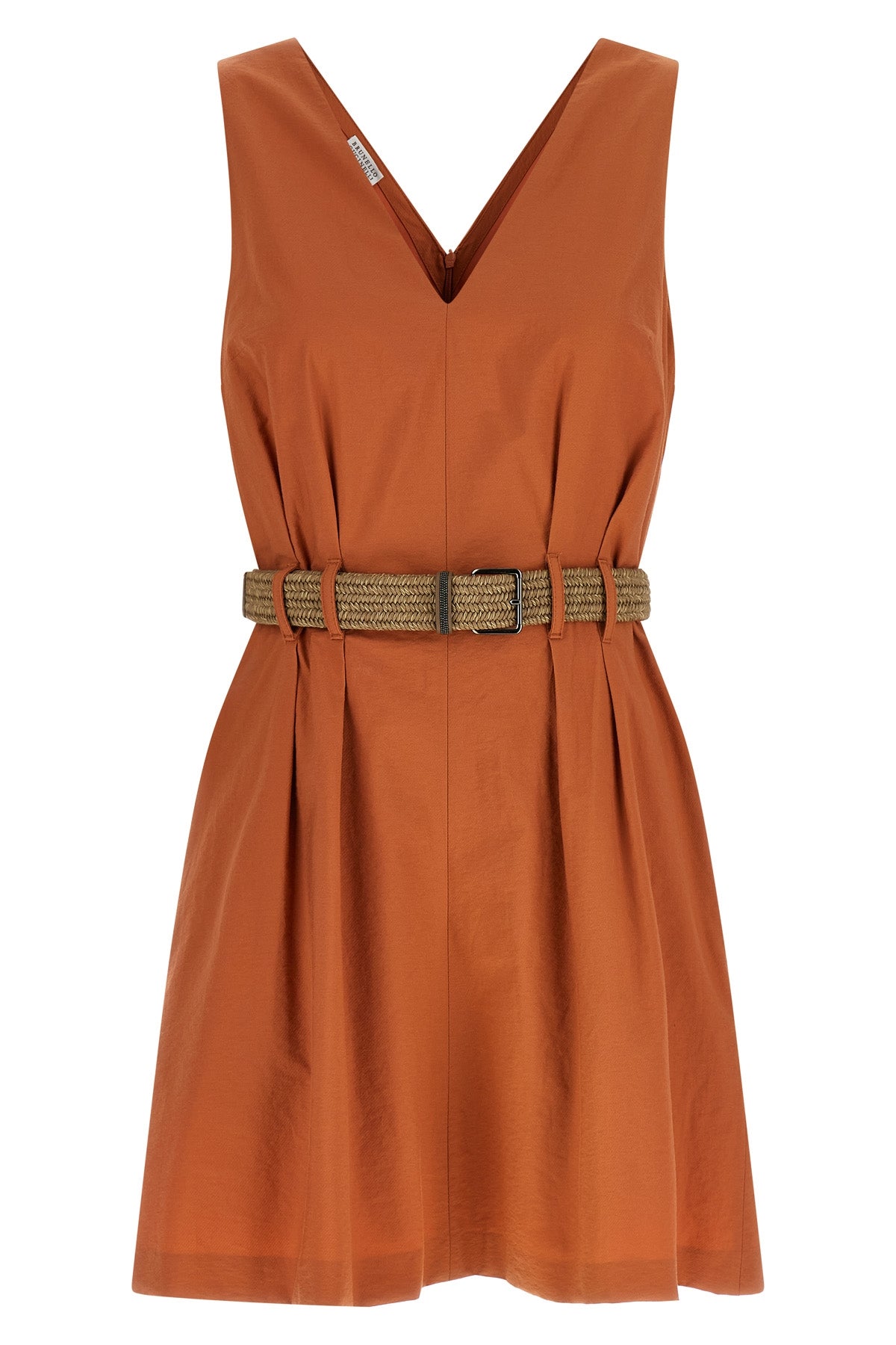 twill mini dress techno cotton texture