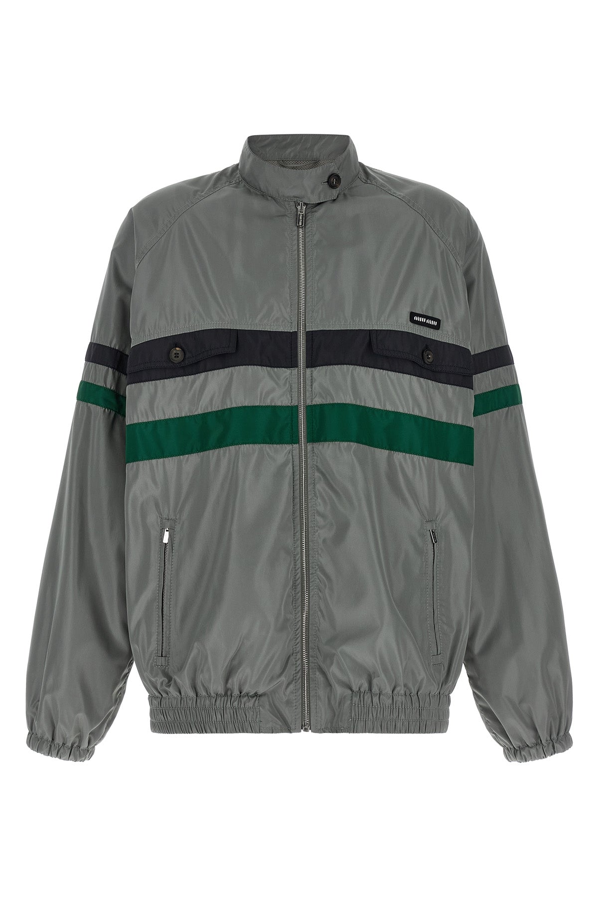 tech silk blouson