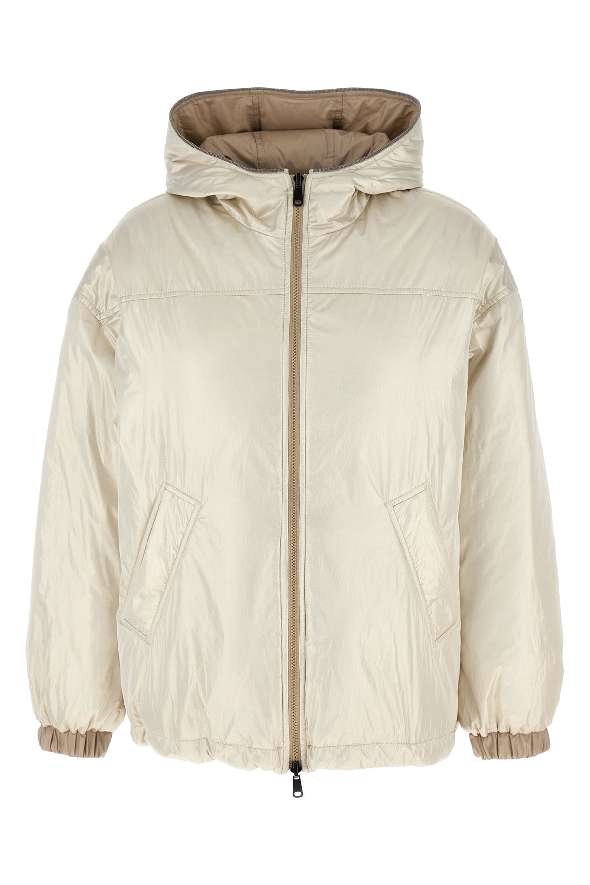 BRUNELLO CUCINELLI 44 reversible nylon down jacket